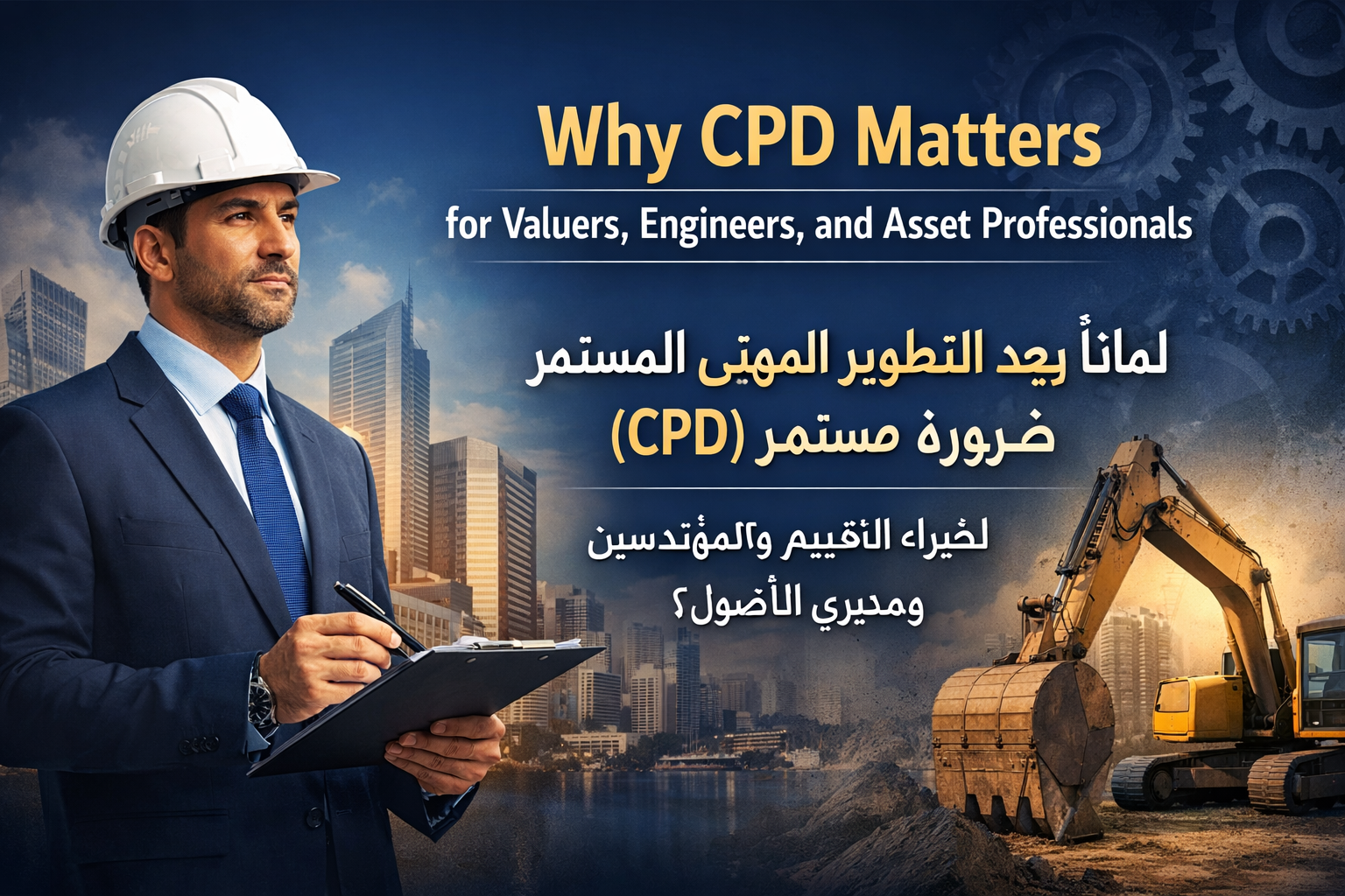 Why CPD Matters for Valuers, Engineers, and Asset Professionals  العربية: لماذا يُعد التطوير المهني المستمر (CPD) ضرورة لخبراء التقييم والمهندسين ومديري الأصول؟