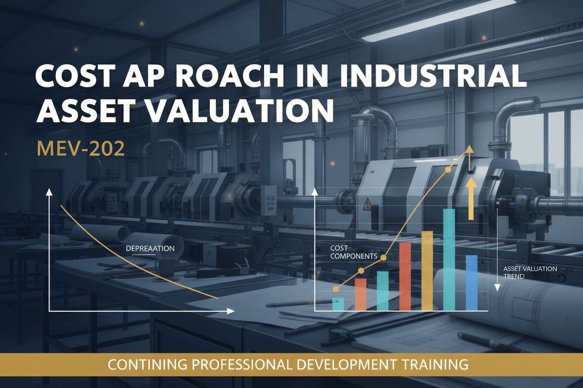 Cost Approach in Industrial Asset Valuation MEV-202 course - منهج التكلفة في تقييم الأصول الصناعية