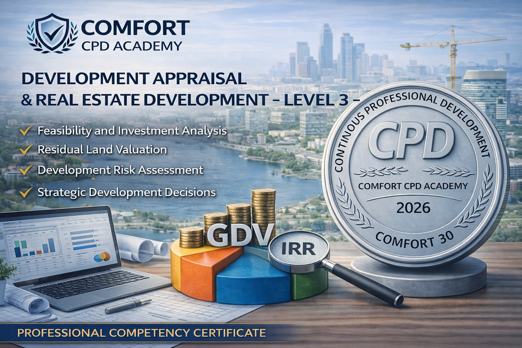 Development Appraisal & Real Estate Development Level 3 CPD course