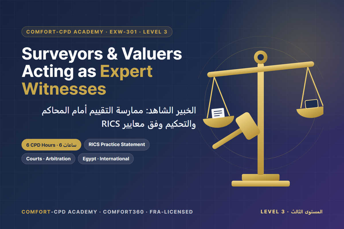 Surveyors & Valuers Acting as Expert Witnesses – Level 3 (EXW-301) — COMFORT-CPD Academy