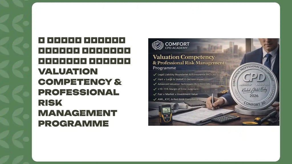 📊 برنامج كفاءة التقييم المهني وإدارة المخاطر Valuation Competency &amp; Professional Risk Management Programme by@Outfy