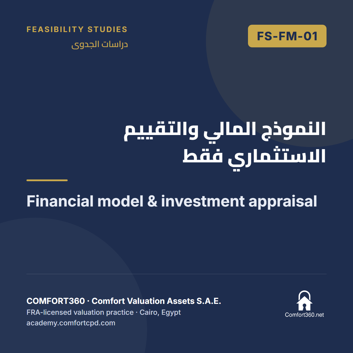 FS-FM-01 | النموذج المالي والتقييم الاستثماري فقط — Financial model & investment appraisal