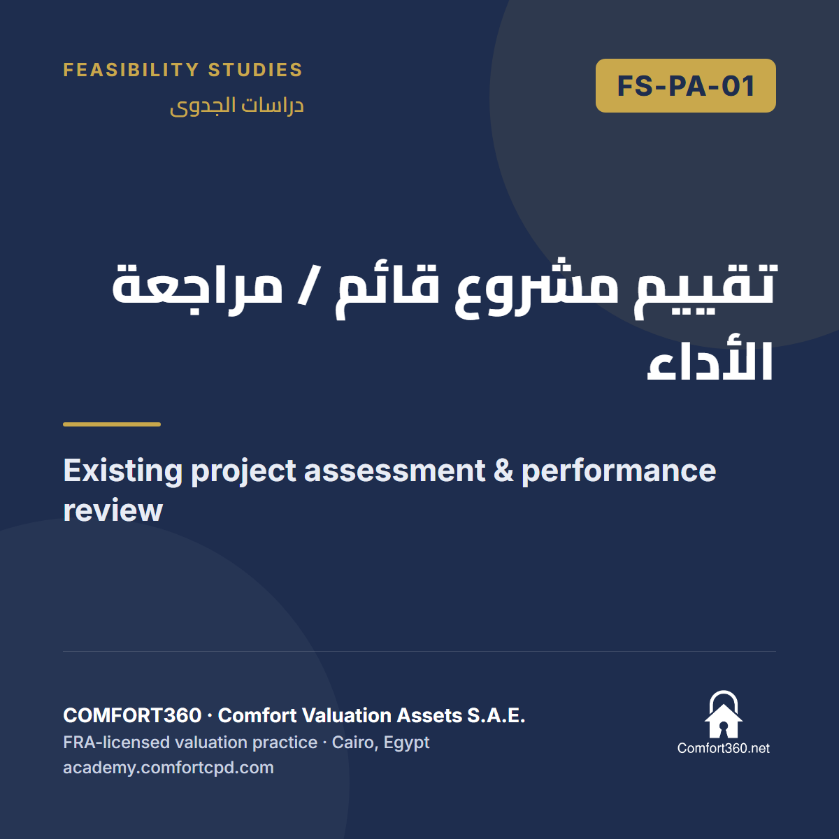 FS-PA-01 | تقييم مشروع قائم / مراجعة الأداء — Existing project assessment & performance review