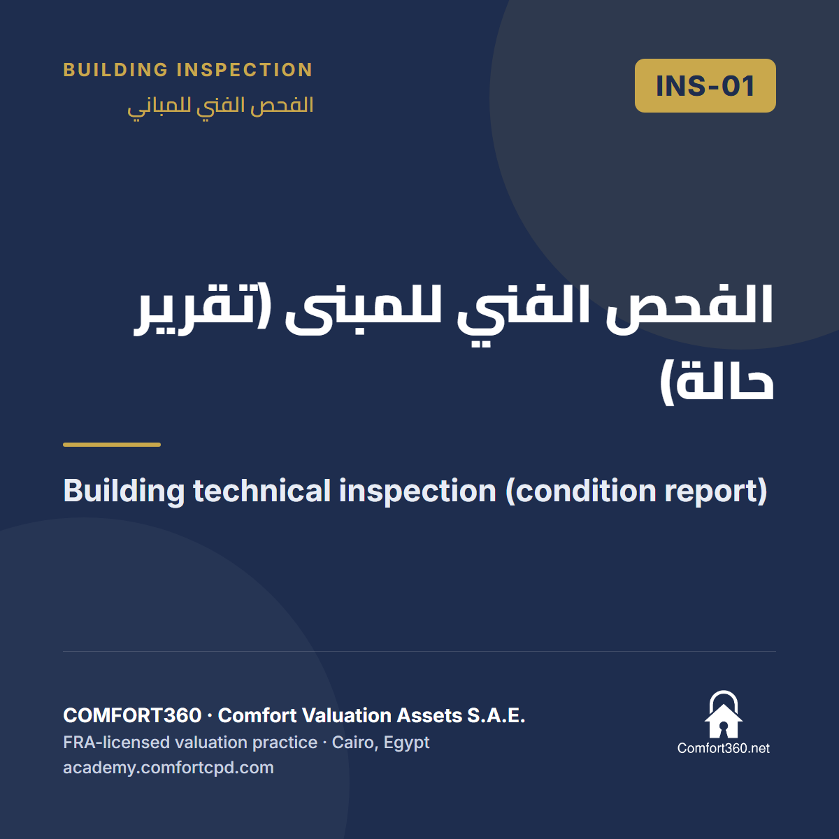 INS-01 | الفحص الفني للمبنى (تقرير حالة) — Building technical inspection (condition report)